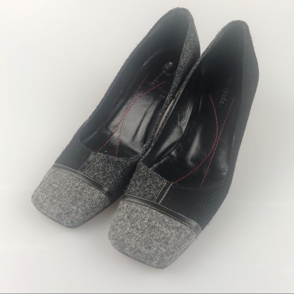 Classic Kate Spade Square Toe Patchwork Pumps